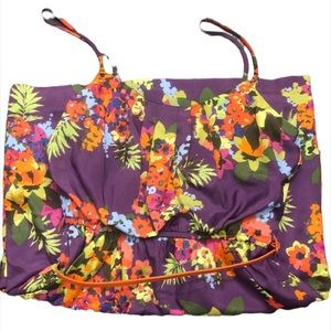 💐B.Smart 🌸Jr Dress 🌼SZ 5/6 Purple W/Orange Pink Yellow Flowers & Orange Belt